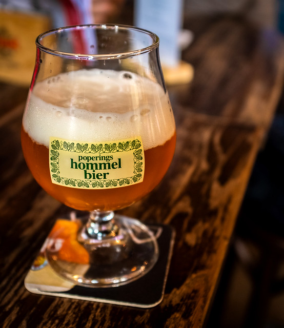Glass of Poperings Hommel Beer ( a 7.5% IPA by Leroy Breweries)  Cafe Vlissinghe - Bruges (Fujifilm X100F APS-C Compact) (1 of 1)