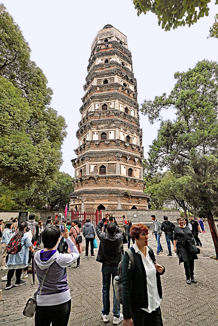 China October 2018. Suzhou. The Tiger Hill Pagoda.