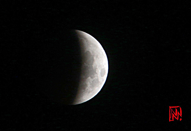 5 h 10, pour moi dernière photo de l'éclipse de Lune