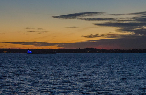 sunset evening hittarp sweden öresund sea water sky denmark ship