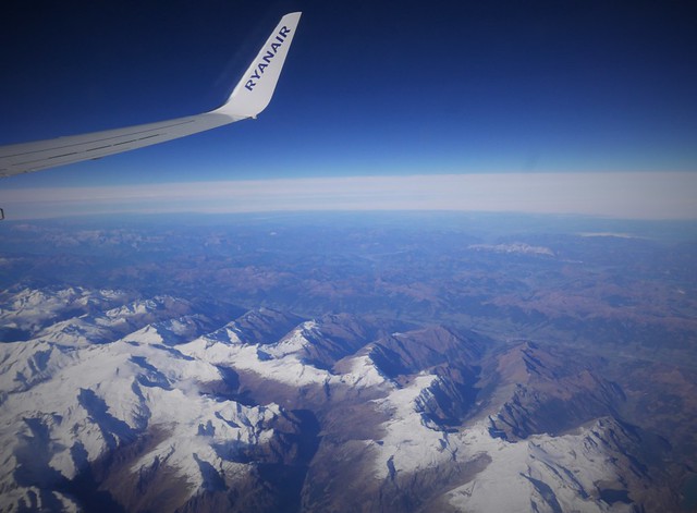 Somewhere above the Italian Alps enroute from Modlin to Alicante