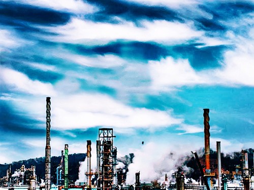 altereduniverse petroleum oilrefinery industrial industry sky clouds refinery rickchilders rcvernors