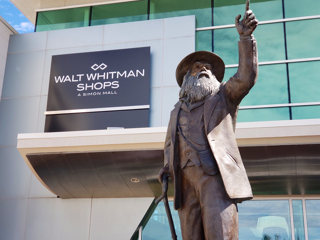 Walt Whitman At His Mall, Across the road from his birthpla…