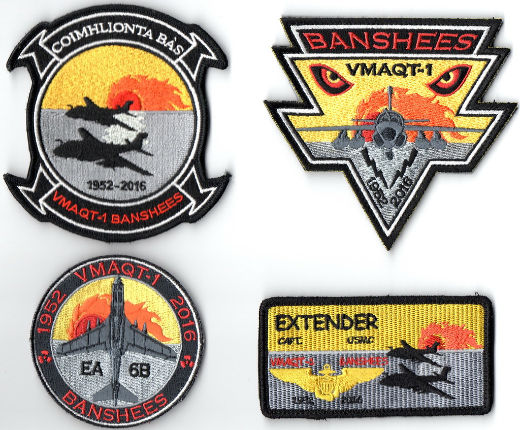 USMC set patch VMAQT-1 BANSHEES EA-6B 2 | TAIRNGREACHT_BAS | Flickr