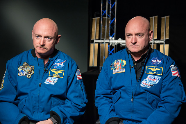 NASA Astronauts and Twin Brothers Mark and Scott Kelly