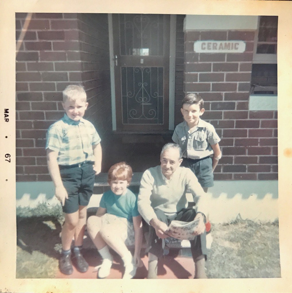 15 Marana Rd Clemton Park with Joanne, Dad and Mark Grant, 1967