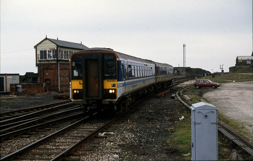 Class 153 DMU @ Whitehaven, Cumbria, 20/04/1992 [slide 9219]