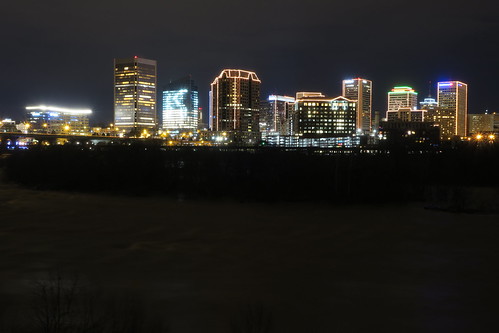 Downtown Richmond at night
