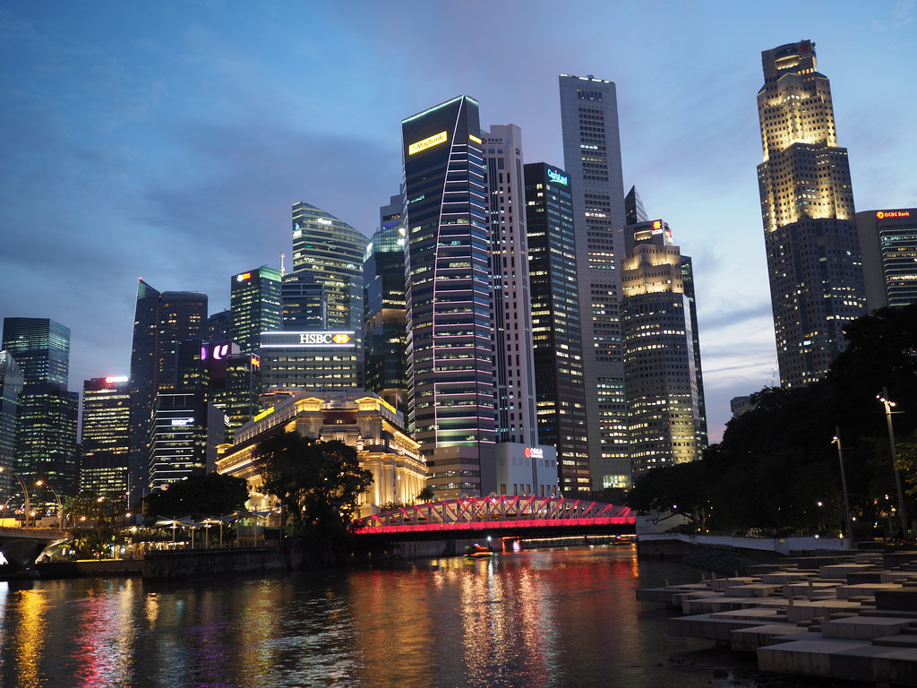 Singapore CBD in Golden Hour (explore)
