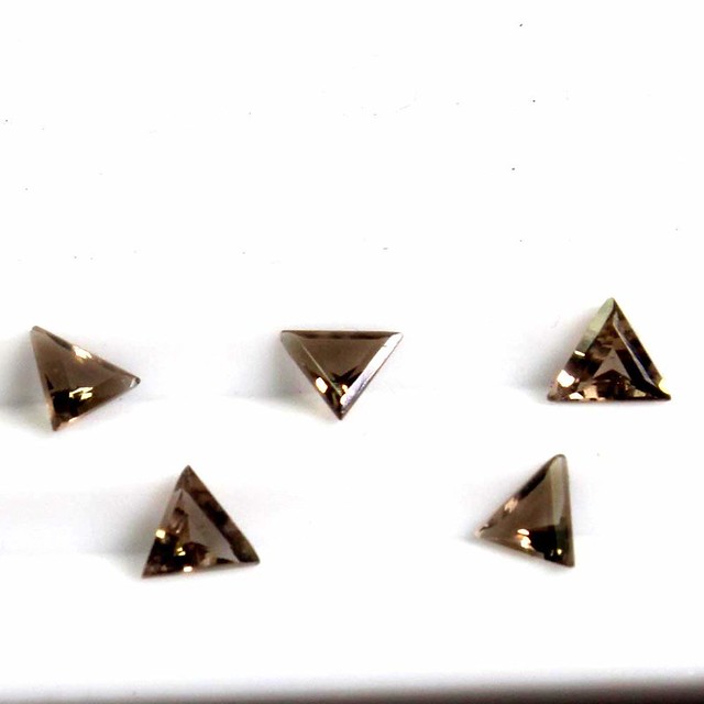 natural smoky quartz triangle gemstone