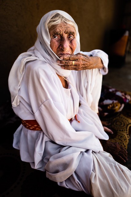 Old Yazidi woman