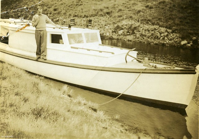 Council's launch POHATU-ORA at Lake Mahinerangi, 1954