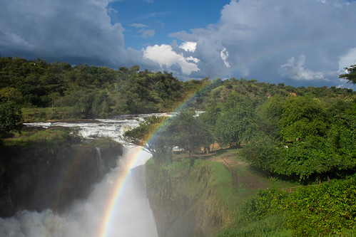 murchisonfalls africa uganda nationalpark waterfall rainbow