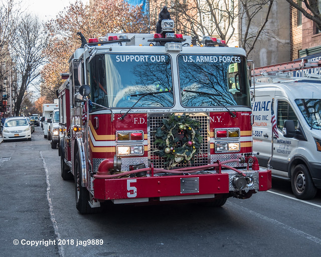 FDNY Engine 5 Fire Truck, East Village, New York City