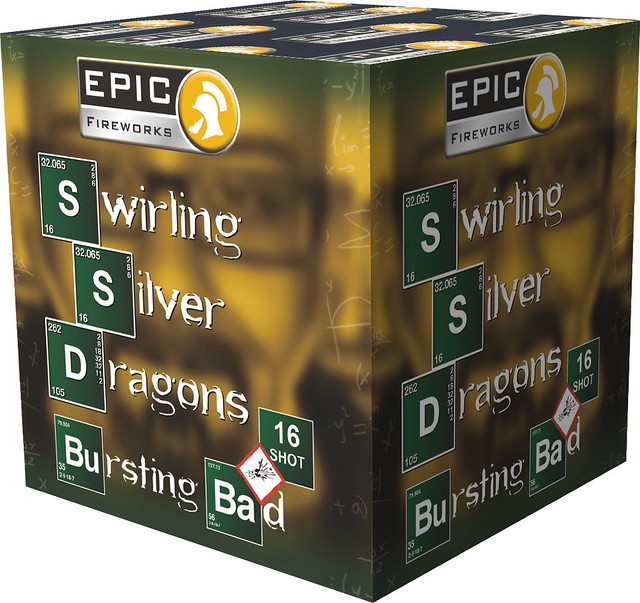 Swirling Silver Dragons - Bursting Bad Series #EpicFireworks