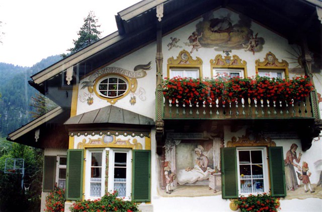 Fresco, Oberammergau, Bavaria, Germany
