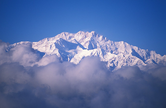 Kanchenjunga Rises from the Clouds