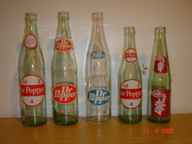 Dr. Pepper bottles