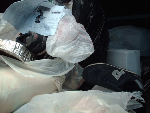 trash shoes | What a waste. A pair of perfectly good sneaker… | Flickr