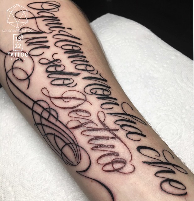 Freehand Quote Tattoo