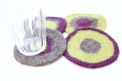 Felted Coasters - Violette