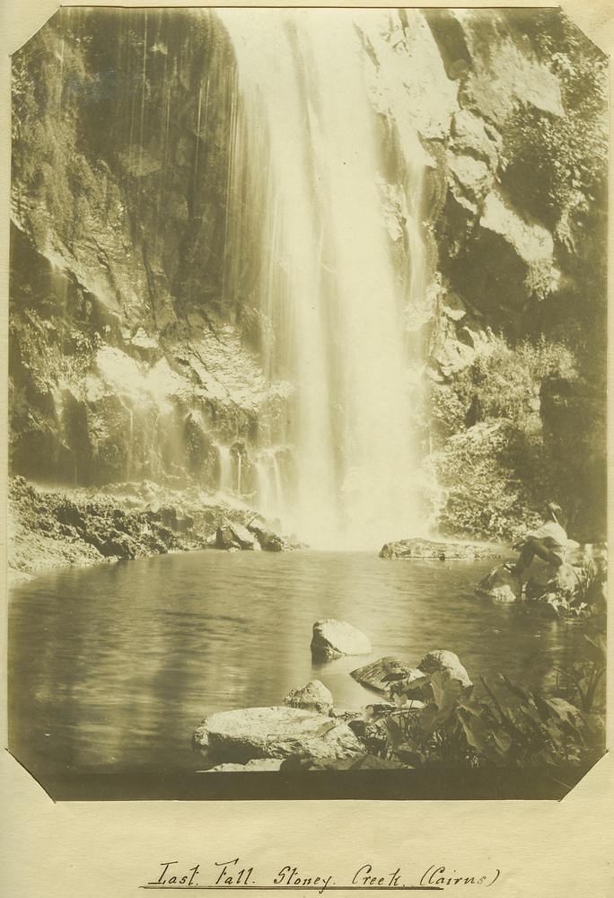 Stoney Creek waterfall in the Cairns district on one of Henry Hackers expeditions