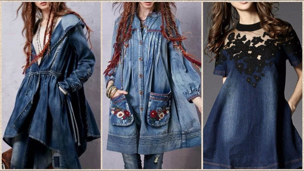 latest denim frocks