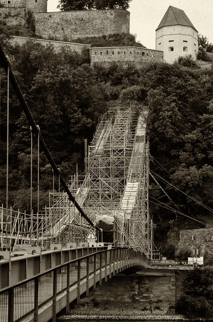 Passau / Niederbayern: Brückenbaustelle