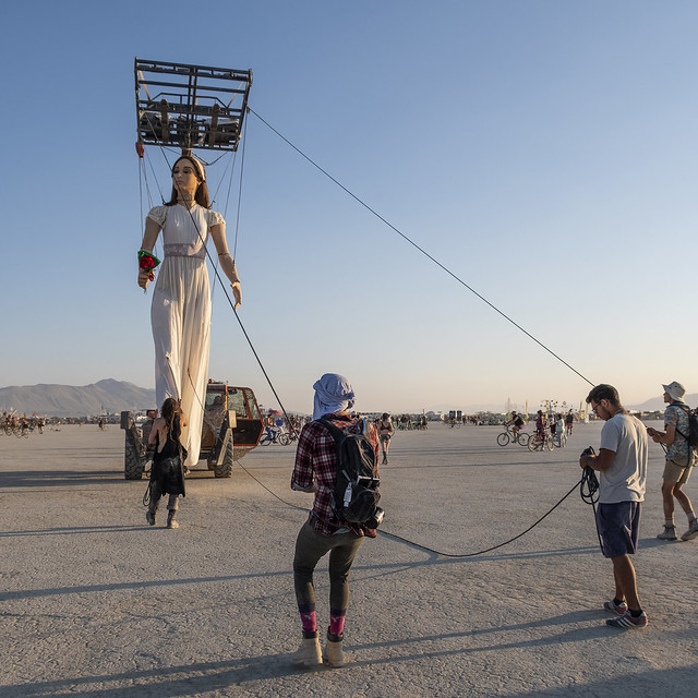 Step Forward - Joining Minds, Giant Marionettes. Burning Man 2018