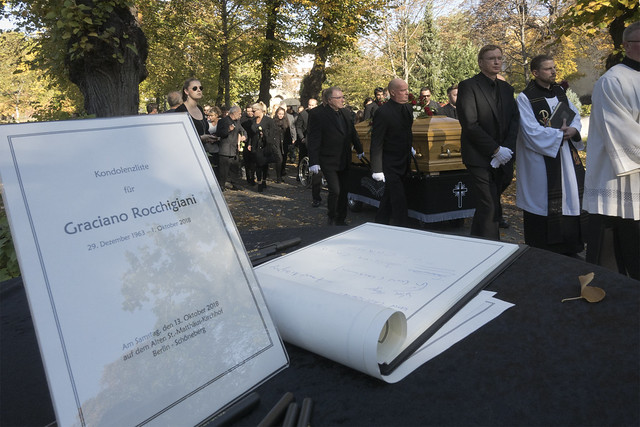 Funeral of Former world champion boxer Graciano 'Rocky' Rocchigiani