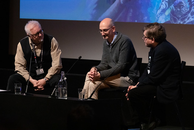 Dick Fiddy, Paul Vanezis and Mark Ayres | Earthshock screening | Doctor Who at the BFI-1