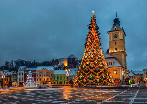 brasov building buildings blue architectural architecture architectureandcities city church color cityscape colors clouds downtown evening fortress gothic history historic house historical home kronstad longexposure landscape light lamp medieval mountain nikon night nightshot old older place panorama romania reflection sky travel town tower transylvania tree urban vertorama view christmas