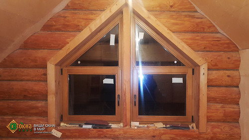 Деревянные окна Эконом в срубе | Деревянные окна ОСП из сращ… | Flickr