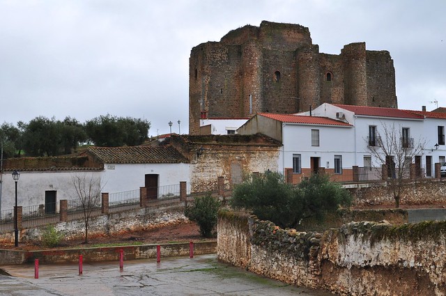 Château (XIVe), Villagarcía de la Torre, Campina Sur, province de Badajoz, Estrémadure, Espagne.
