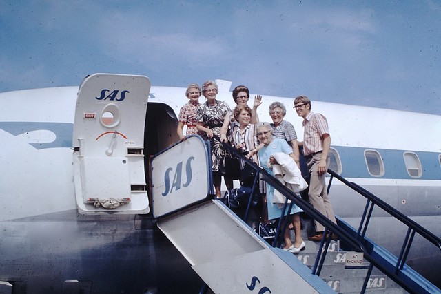 Found Photo - Family Boarding SAS Aircraft