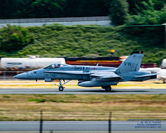 BLACK KNIGHTS HORNET HEADING OUT FROM BOEING FIELD