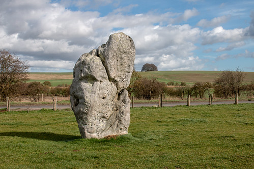 standing stone sarsen west kennet avenue unesco avebury wiltshire ancient landscape h ith