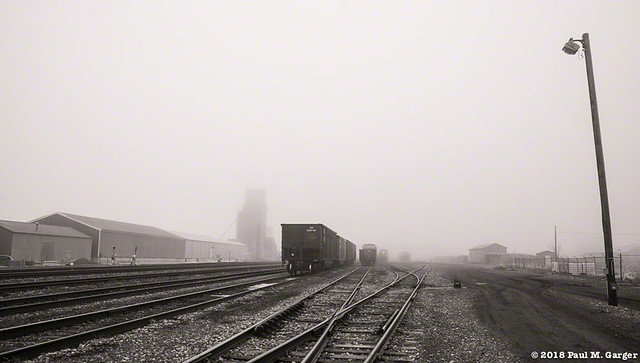 Foggy Cold Day In The Rail Yard