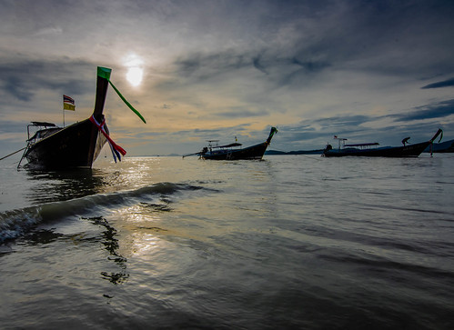 long tail boat beach thailand photography sunset ao an
