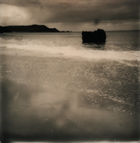 sea stack at Durness - polaroid | by ingrid_b21