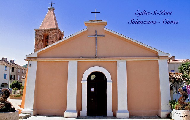 ST-PAUL CHURCH of SOLENZARA in SOUTH CORSICA, FRENCH ISLAND