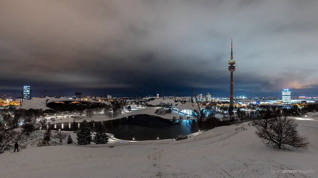 Munich by Night - Olympiapark in Winter