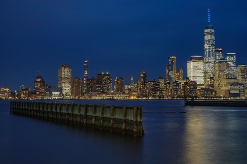 city longexposure night photography cityscape urban ilcea7m2 nyc blue river newyork manhattan newjerseyview