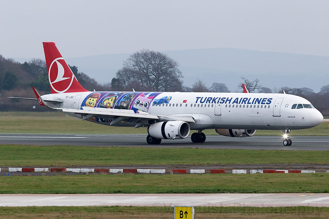 TC-JSU Turkish Airlines Lego Livery A321 Manchester Ringway Airport