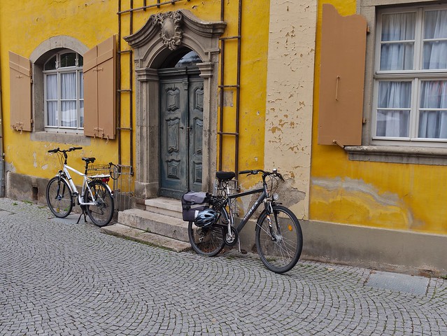 Bikes, windows and a door