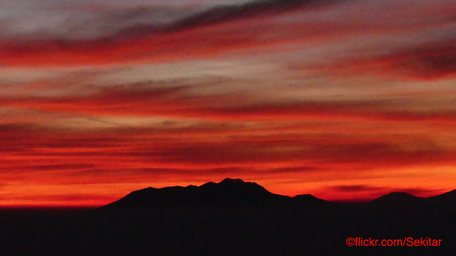Burning sky, sunrise on Gunung Bromo