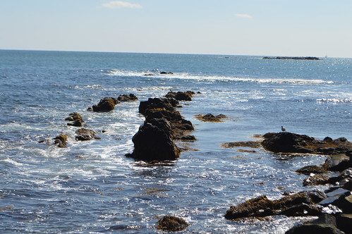 Water view from the Cliff Walk, National Recreation Trail (NRT) in Newport, Rhode Island, USA, ri usa america island us newengland rhodeisland american newport rhode newportri newportrhodeisland aquidneck newportcounty aquidneckisland rhodeislandstate rhodeislanders