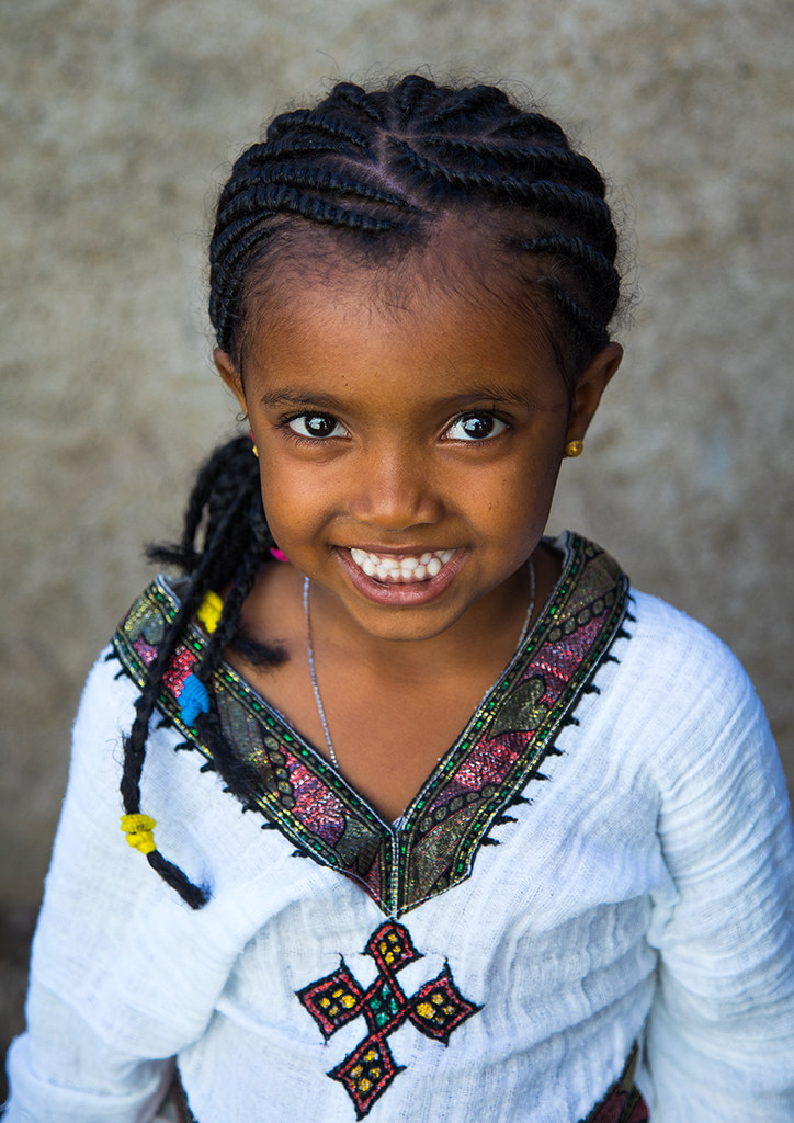 Portrait of an ethiopian child girl in traditional clothin… | Flickr