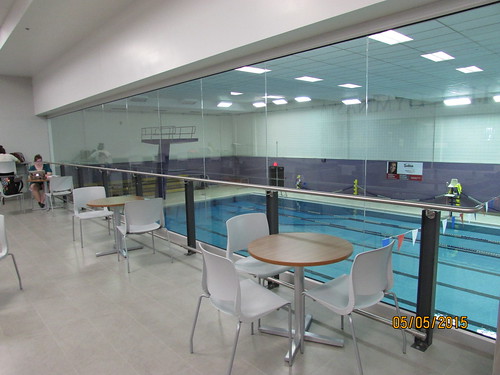 View of the pool from the common area