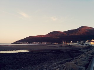 Sun setting over the mournes